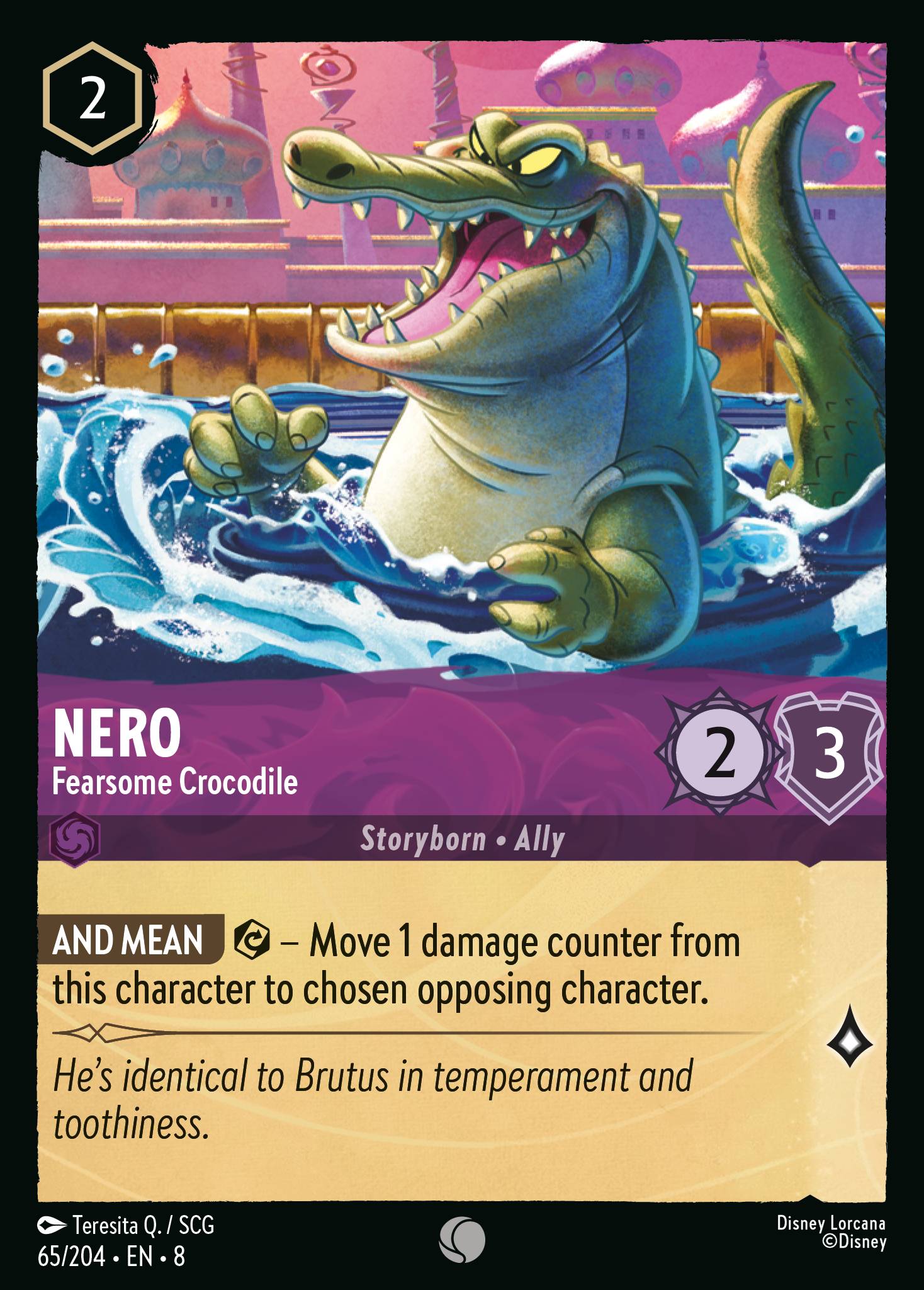 Nero - Fearsome Crocodile - Common Lorcana Card