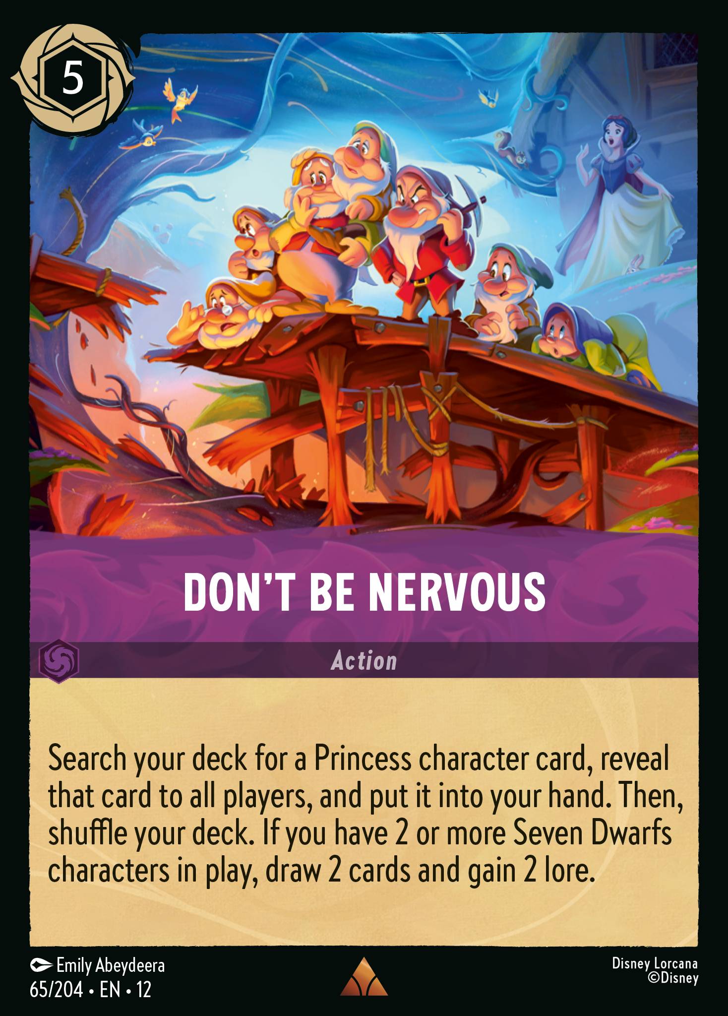 Don't Be Nervous - Rare Lorcana Card