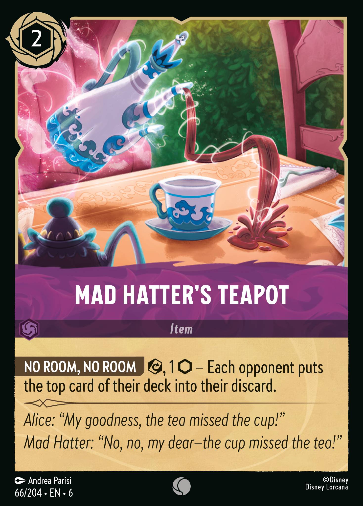 Mad Hatter's Teapot - Common Lorcana Card
