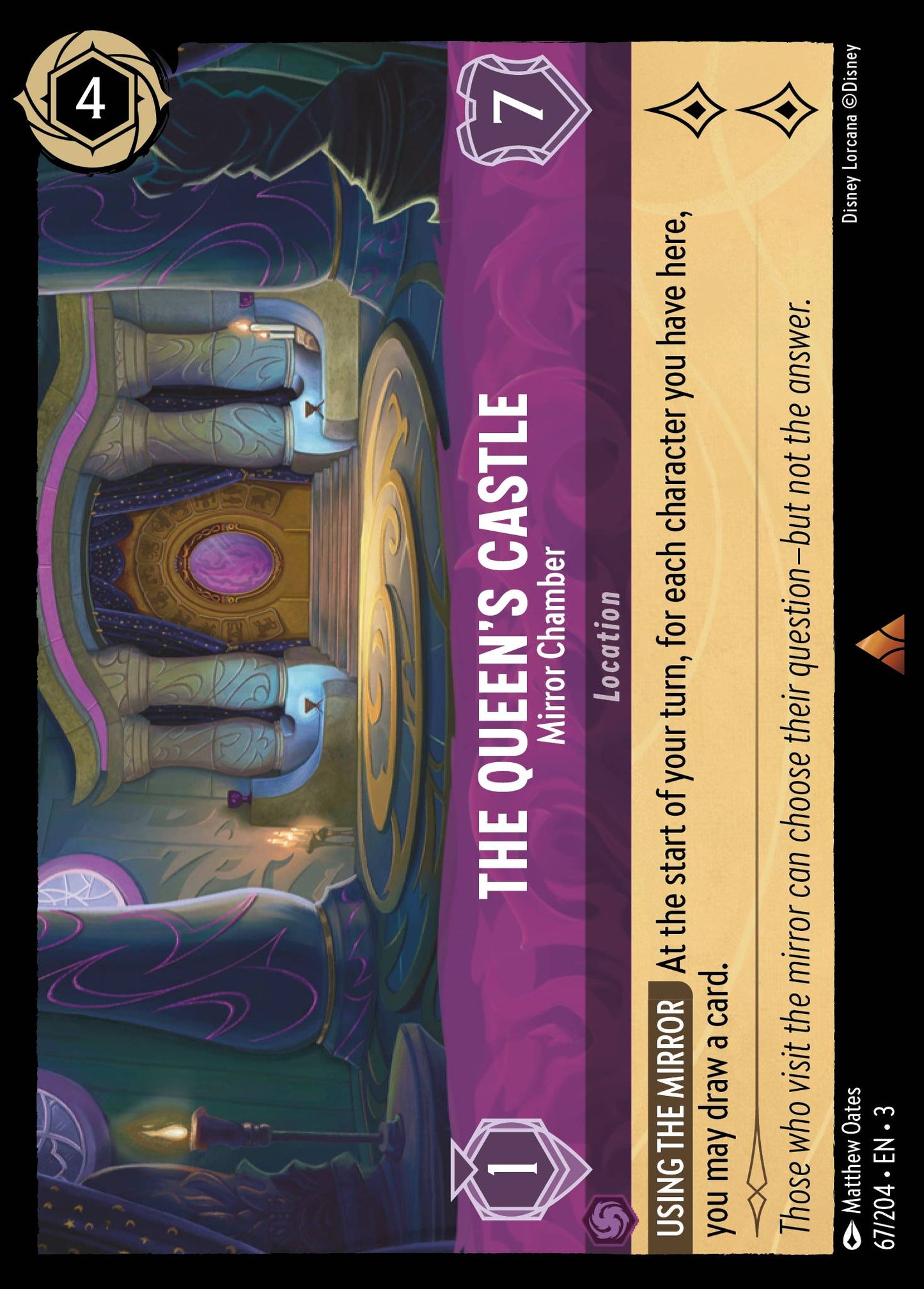 The Queen's Castle - Mirror Chamber - Rare Lorcana Card