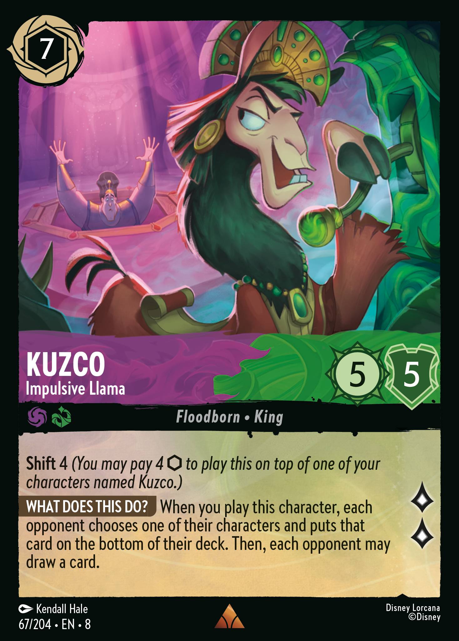 Kuzco - Impulsive Llama - Rare Lorcana Card