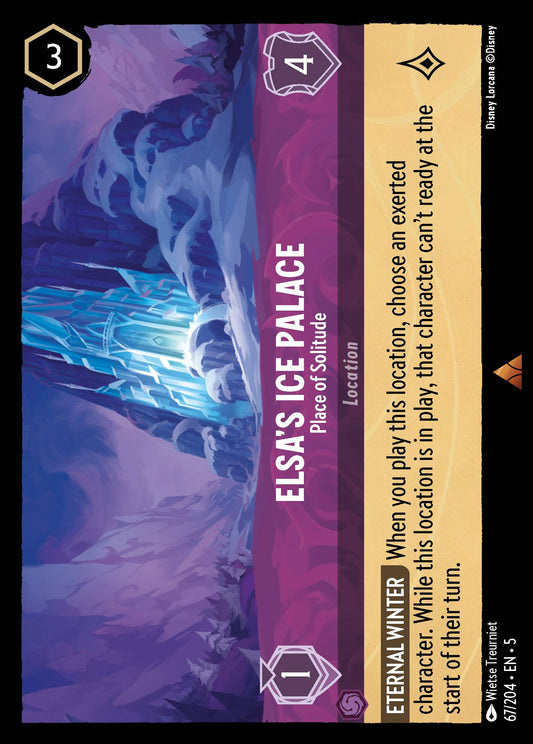 Elsa's Ice Palace - Place of Solitude - Rare Lorcana Card