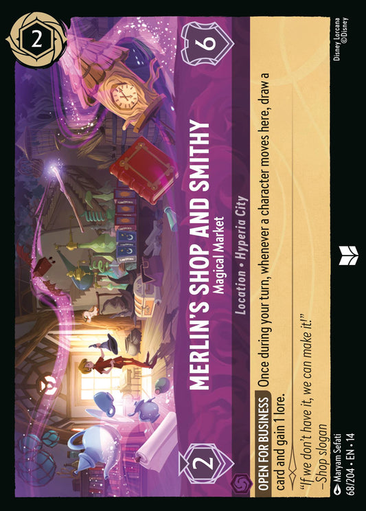 Merlin's Shop and Smithy - Magical Market - Uncommon Lorcana Card