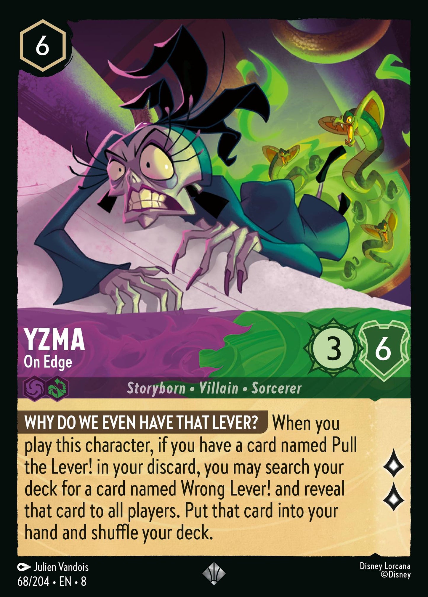 Yzma - On Edge - Super Rare Lorcana Card
