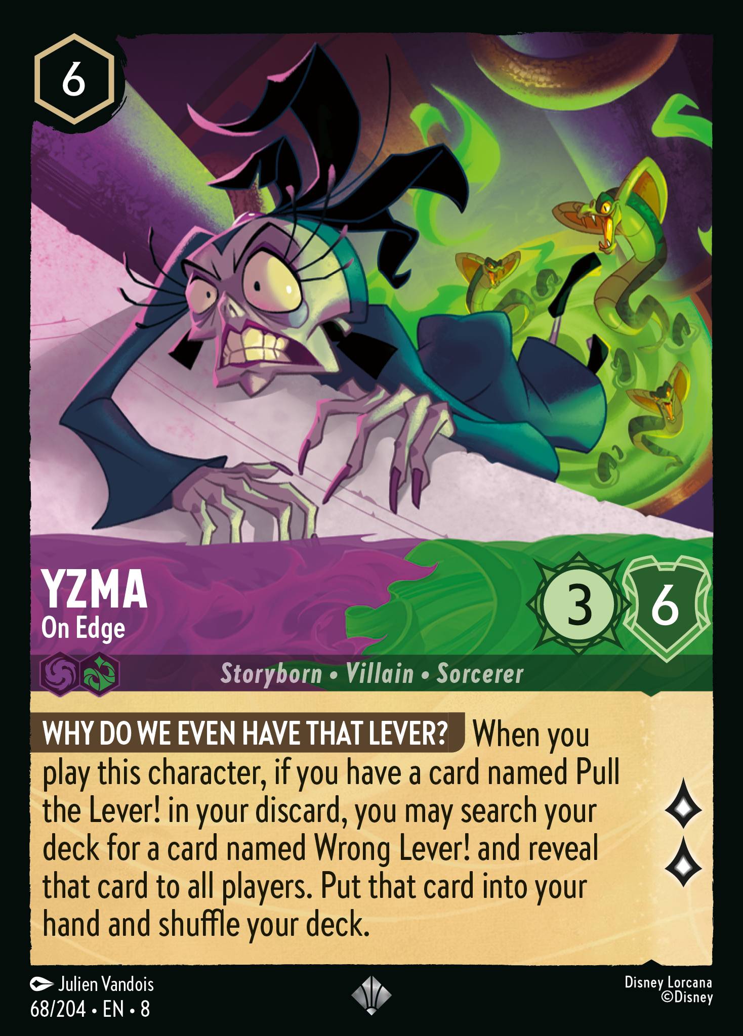 Yzma - On Edge - Super Rare Lorcana Card