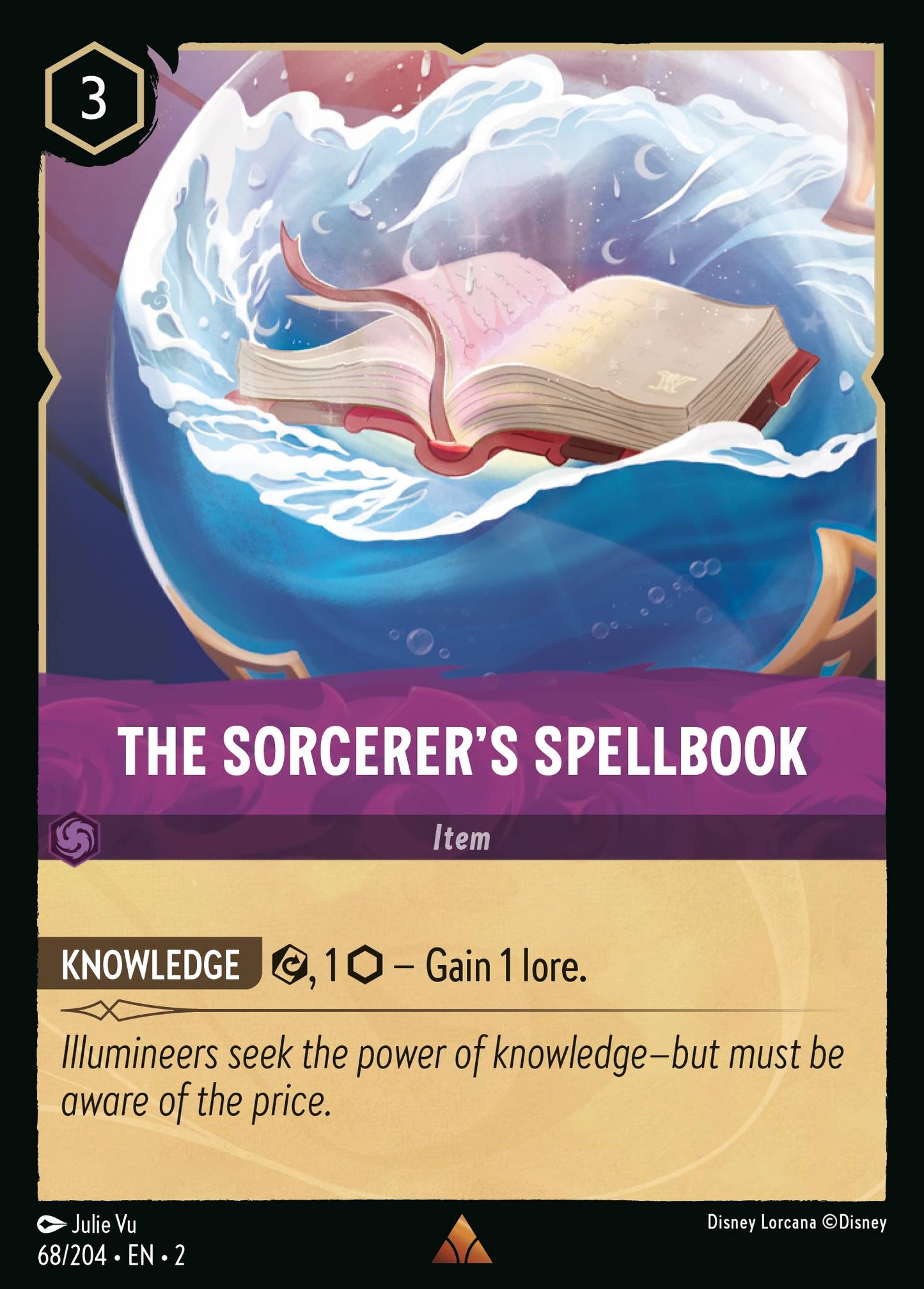 The Sorcerer's Spellbook - Rare Lorcana Card