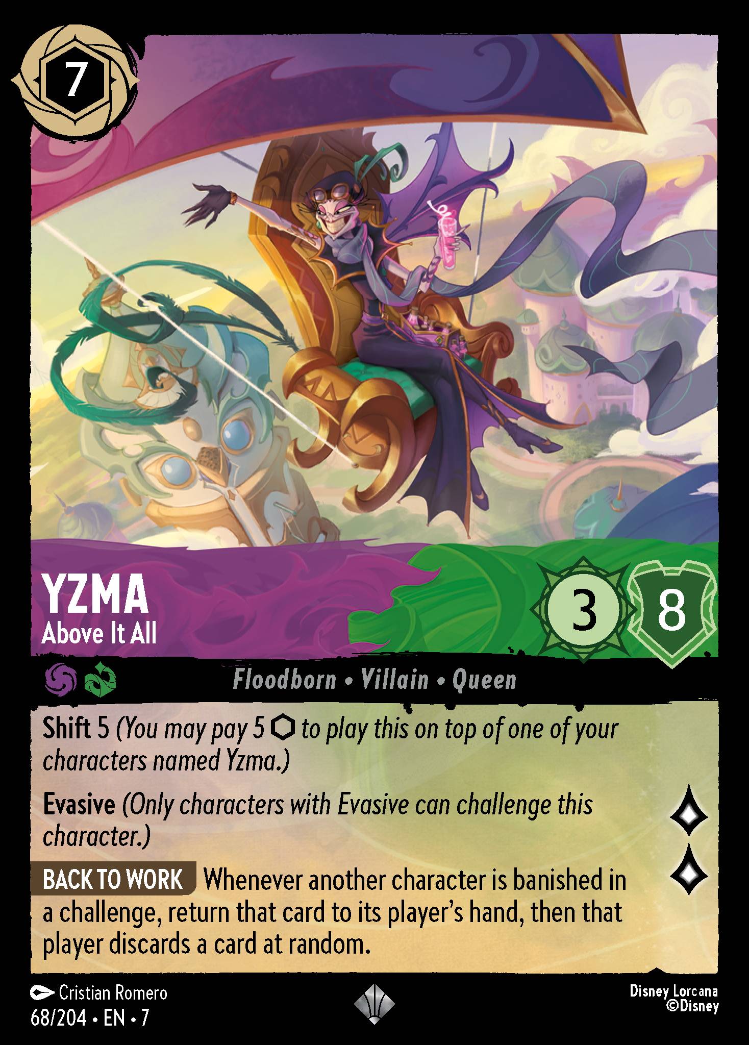 Yzma - Above It All - Super Rare Lorcana Card