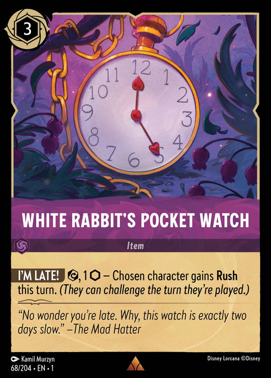 White Rabbit's Pocket Watch - Rare Lorcana Card