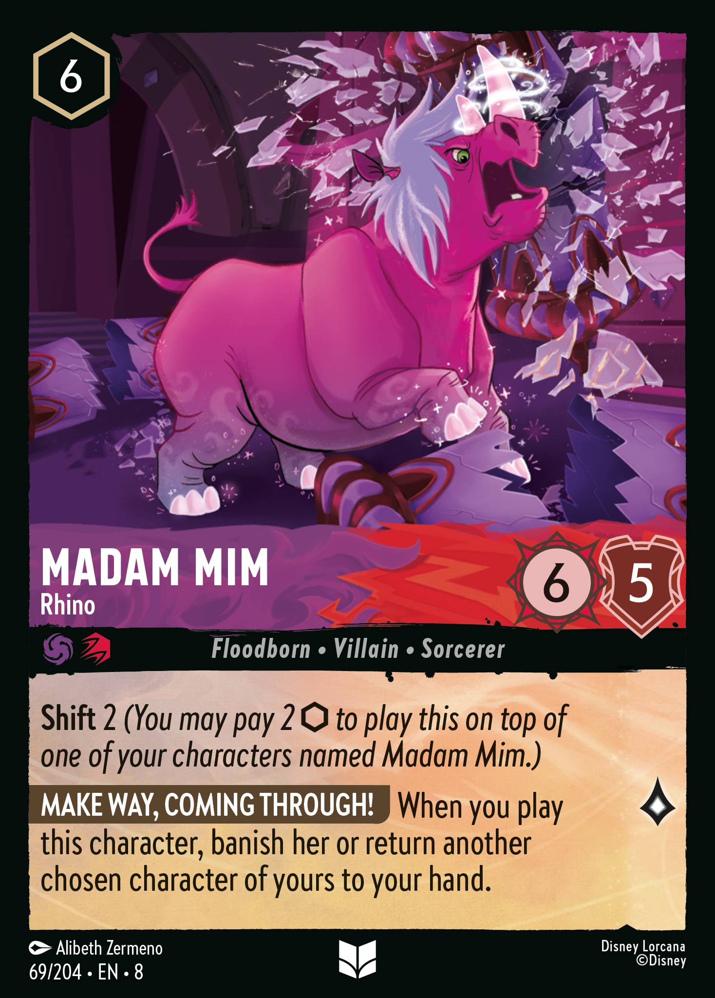Madam Mim - Rhino - Uncommon Lorcana Card