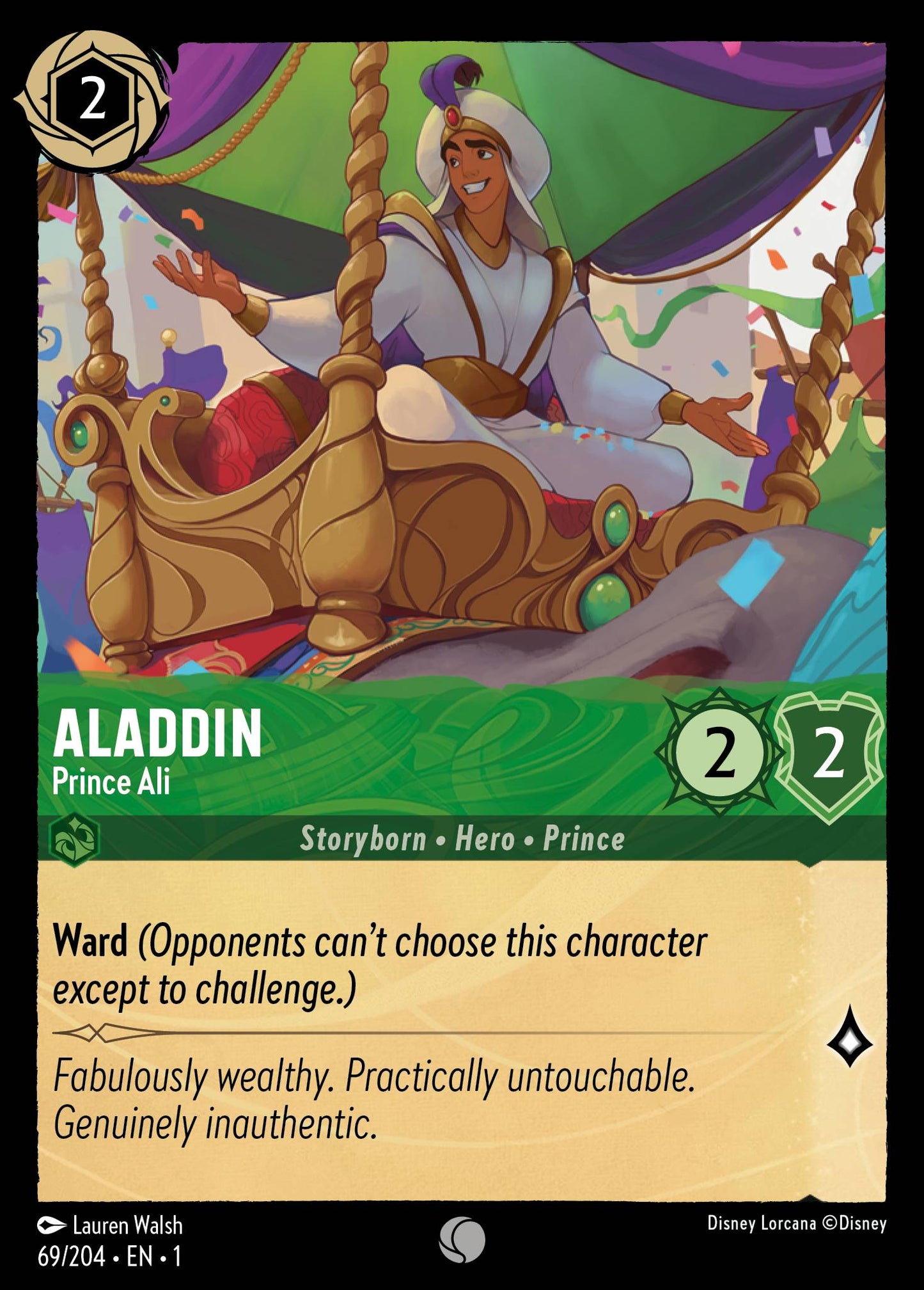 Aladdin - Prince Ali - Disney Lorcana Card