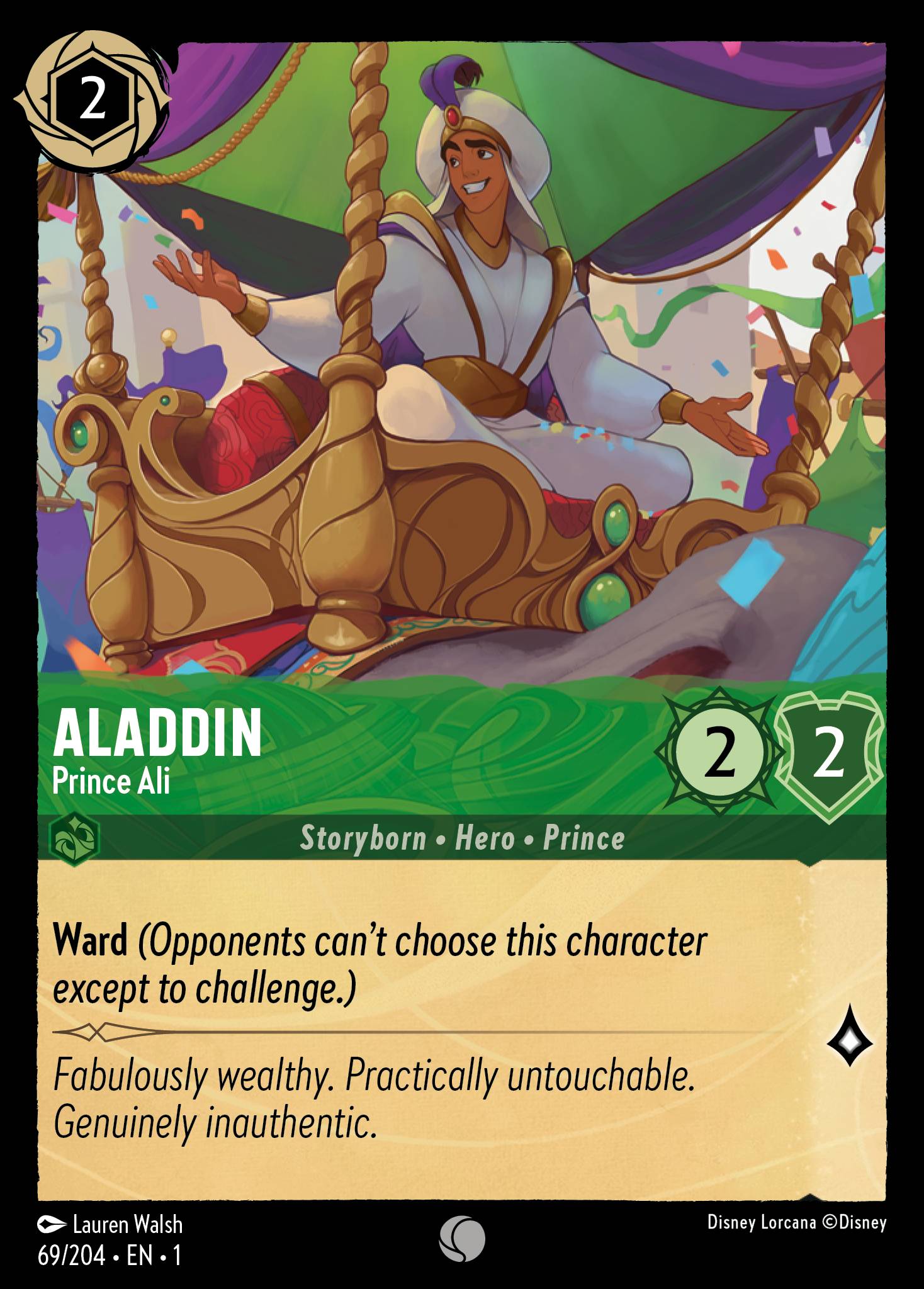 Aladdin - Prince Ali - Disney Lorcana Card