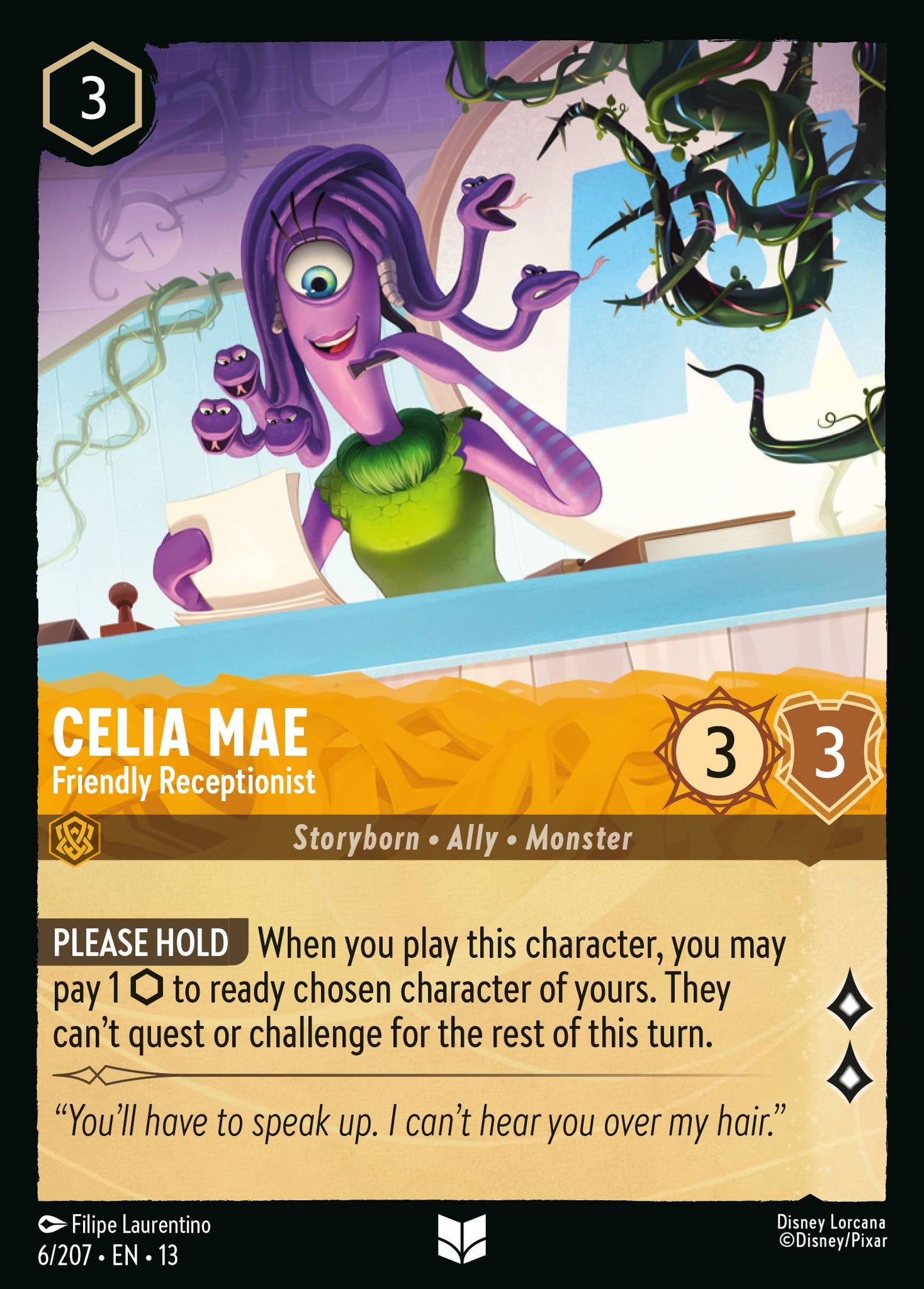 Celia Mae - Friendly Receptionist - Uncommon Lorcana Card