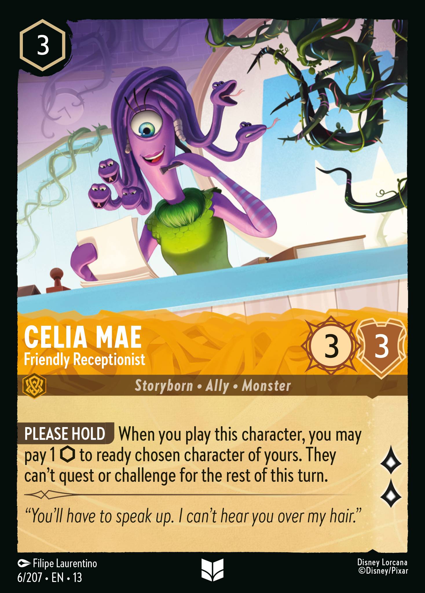 Celia Mae - Friendly Receptionist - Uncommon Lorcana Card
