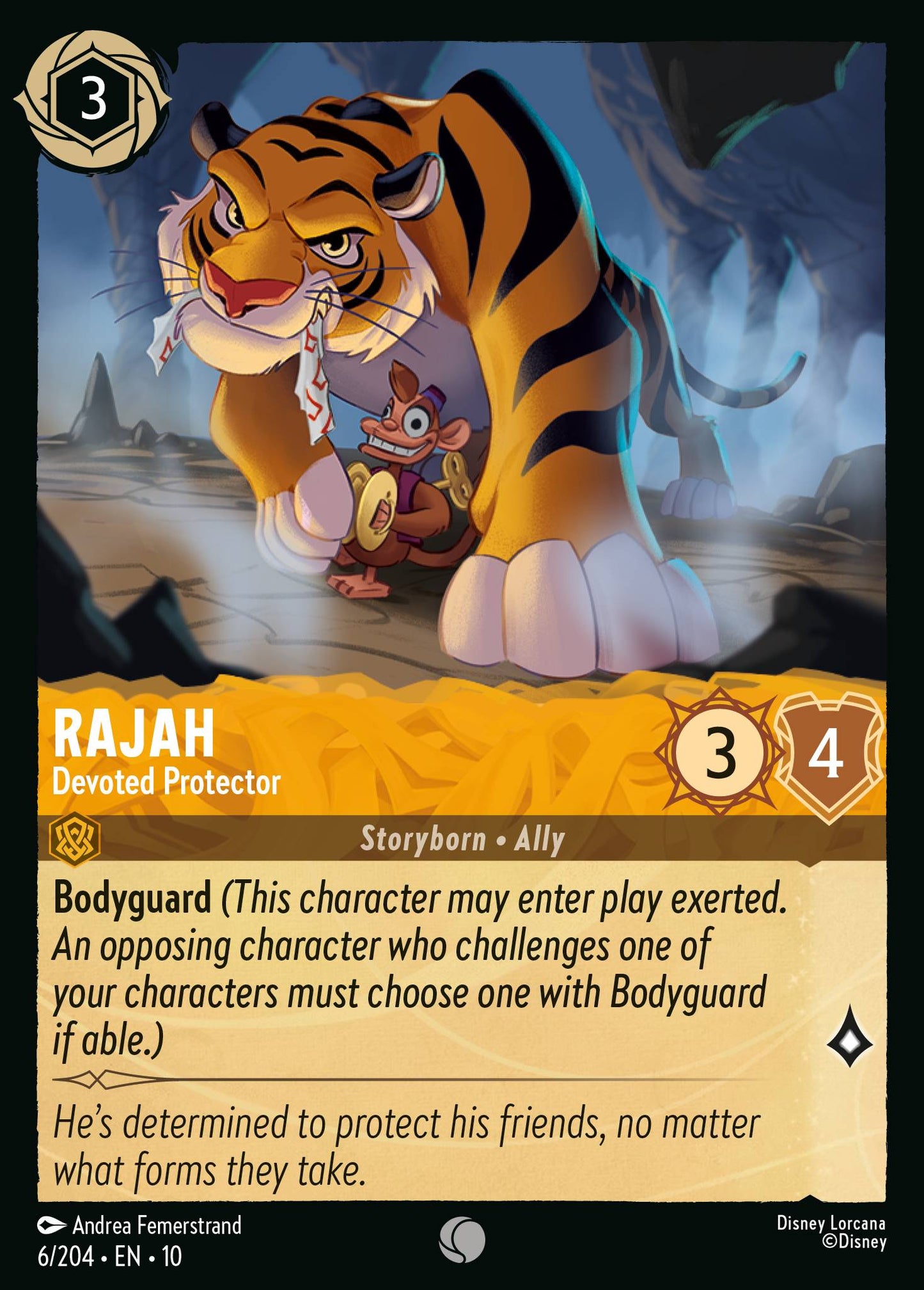 Rajah - Devoted Protector - Common Lorcana Card