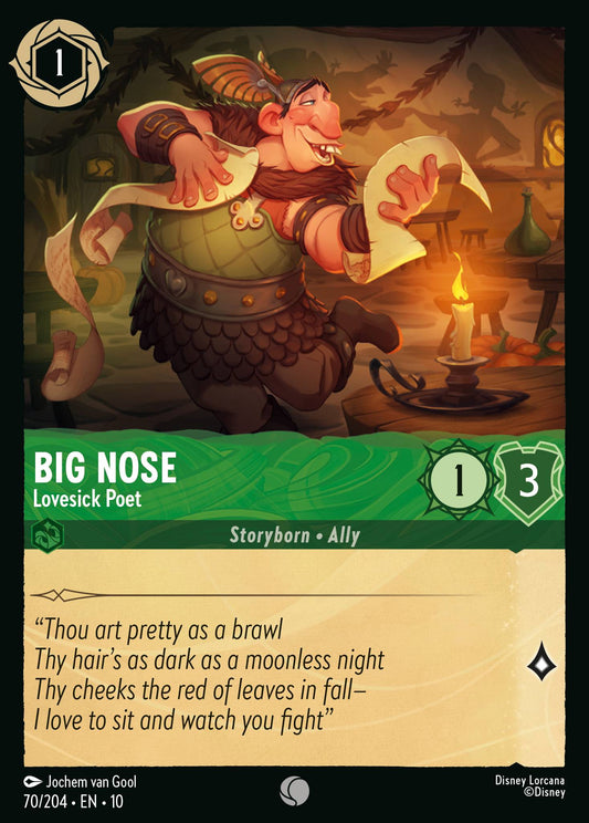 Big Nose - Lovesick Poet - Common Lorcana Card
