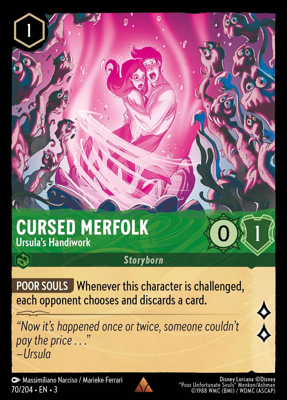 Cursed Merfolk - Ursula's Handiwork - Rare Lorcana Card