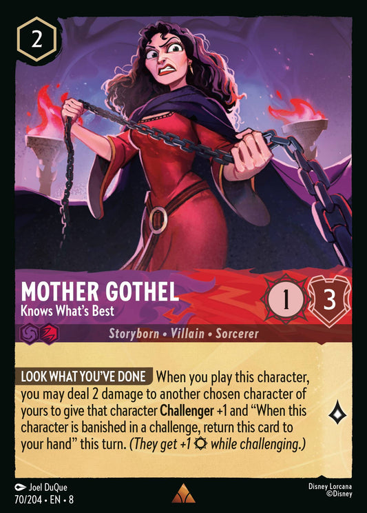 Mother Gothel - Knows What's Best - Rare Lorcana Card