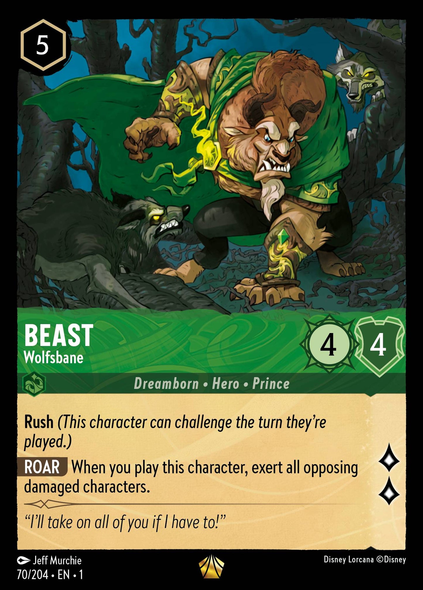 Beast - Wolfsbane - Legendary Lorcana Card
