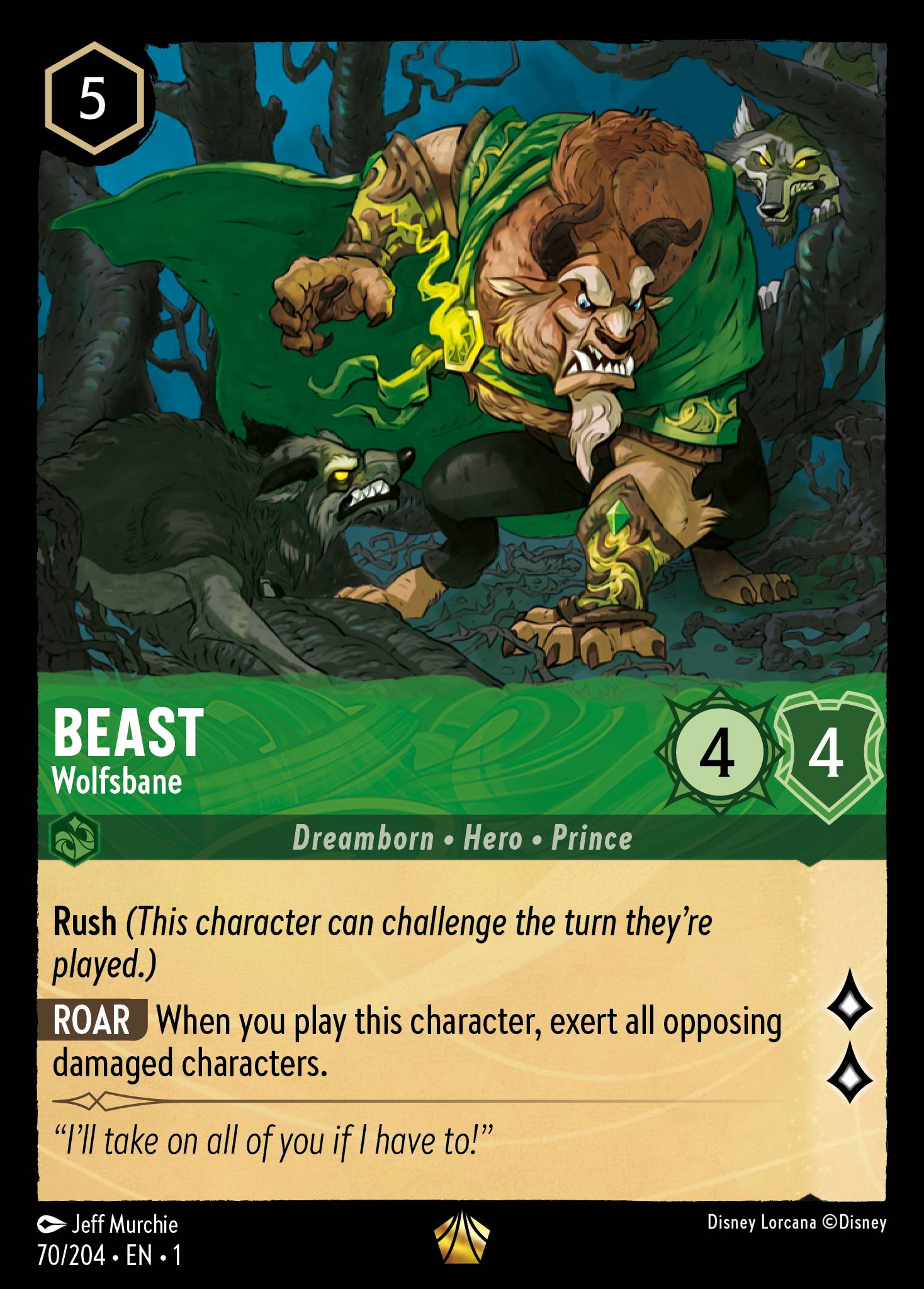 Beast - Wolfsbane - Legendary Lorcana Card