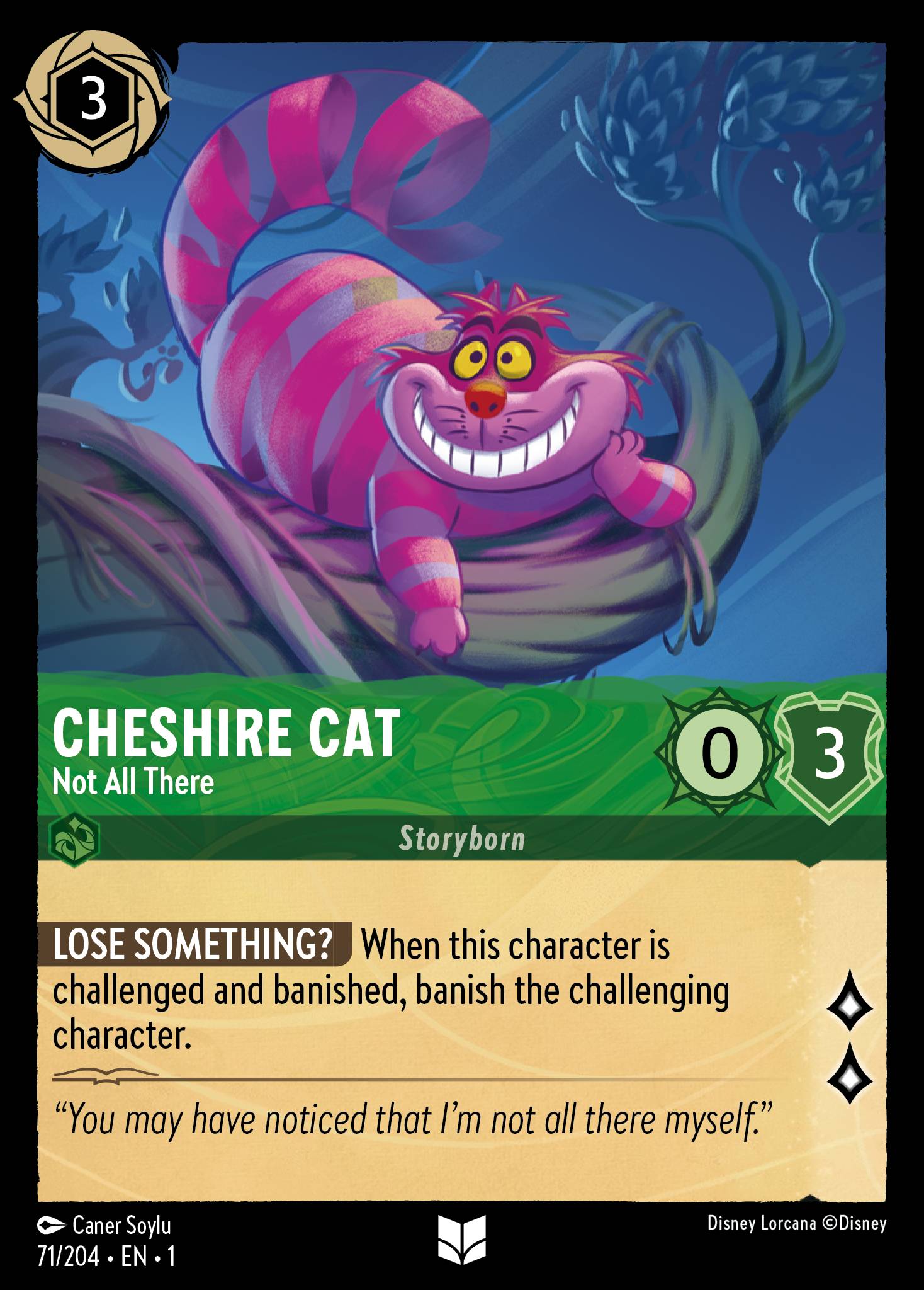 Cheshire Cat - Not All There - Uncommon Lorcana Card
