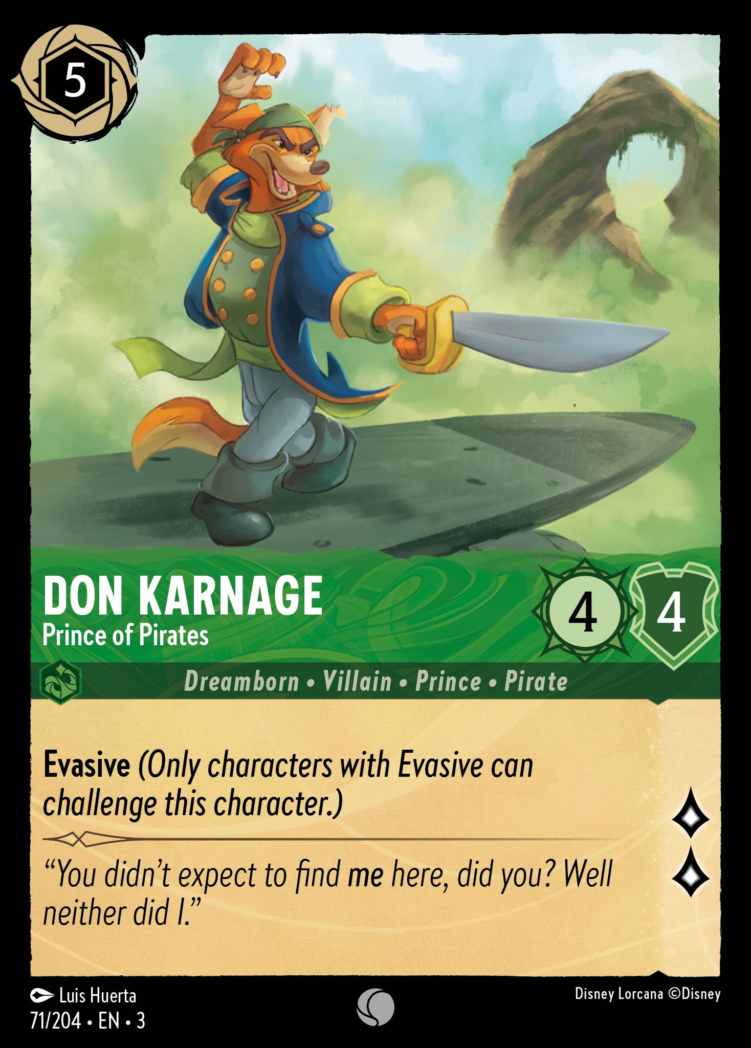 Don Karnage - Prince of Pirates - Common Lorcana Card