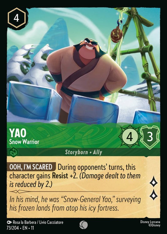 Yao - Snow Warrior - Common Lorcana Card
