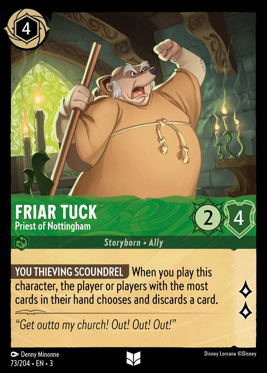 Friar Tuck - Priest of Nottingham - Uncommon Lorcana Card