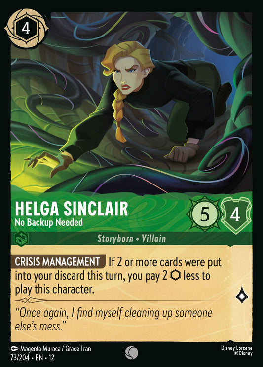 Helga Sinclair - No Backup Needed - Common Lorcana Card