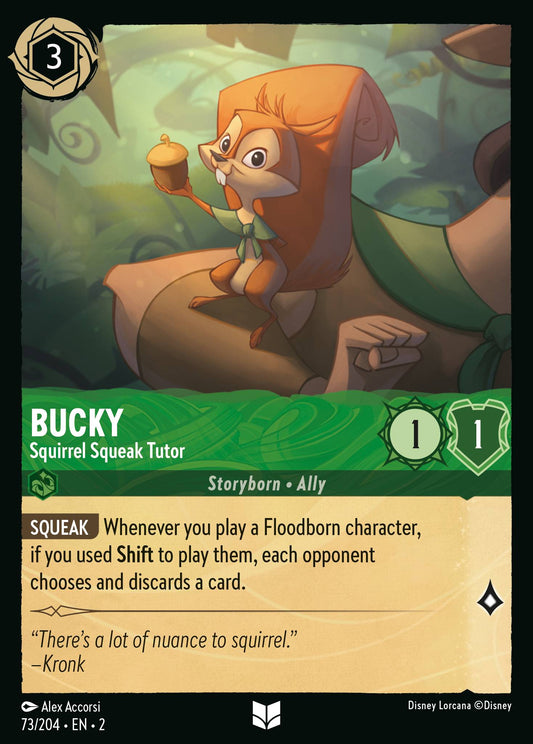 Bucky - Squirrel Squeak Tutor (Errata Version) - Uncommon Lorcana Cold Foil Card