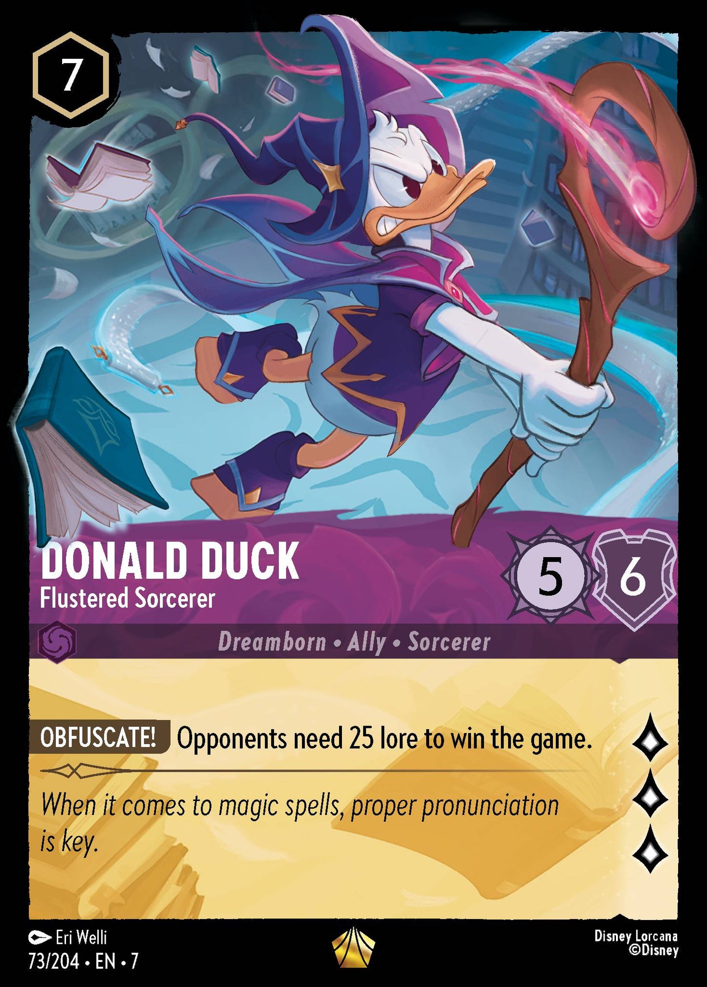 Donald Duck - Flustered Sorcerer - Legendary Lorcana Card