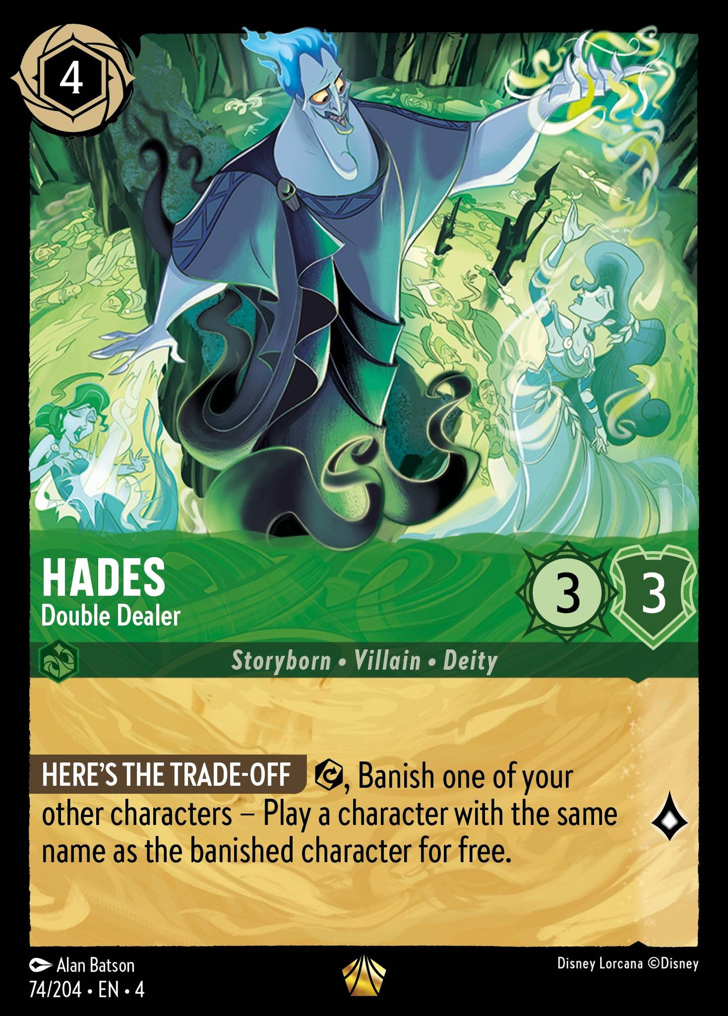Hades - Double Dealer - Legendary Lorcana Card