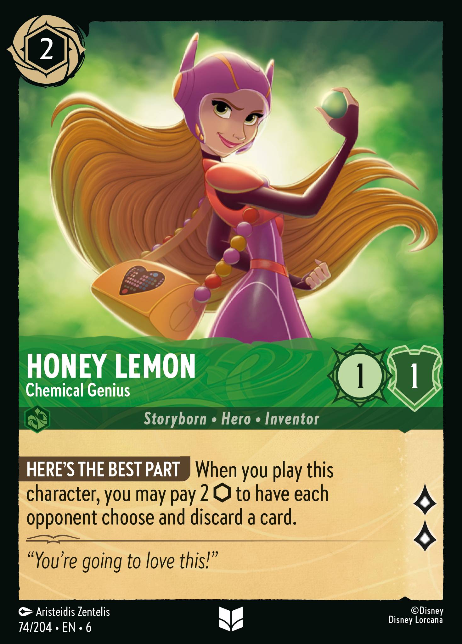 Honey Lemon - Chemical Genius - Disney Lorcana Card