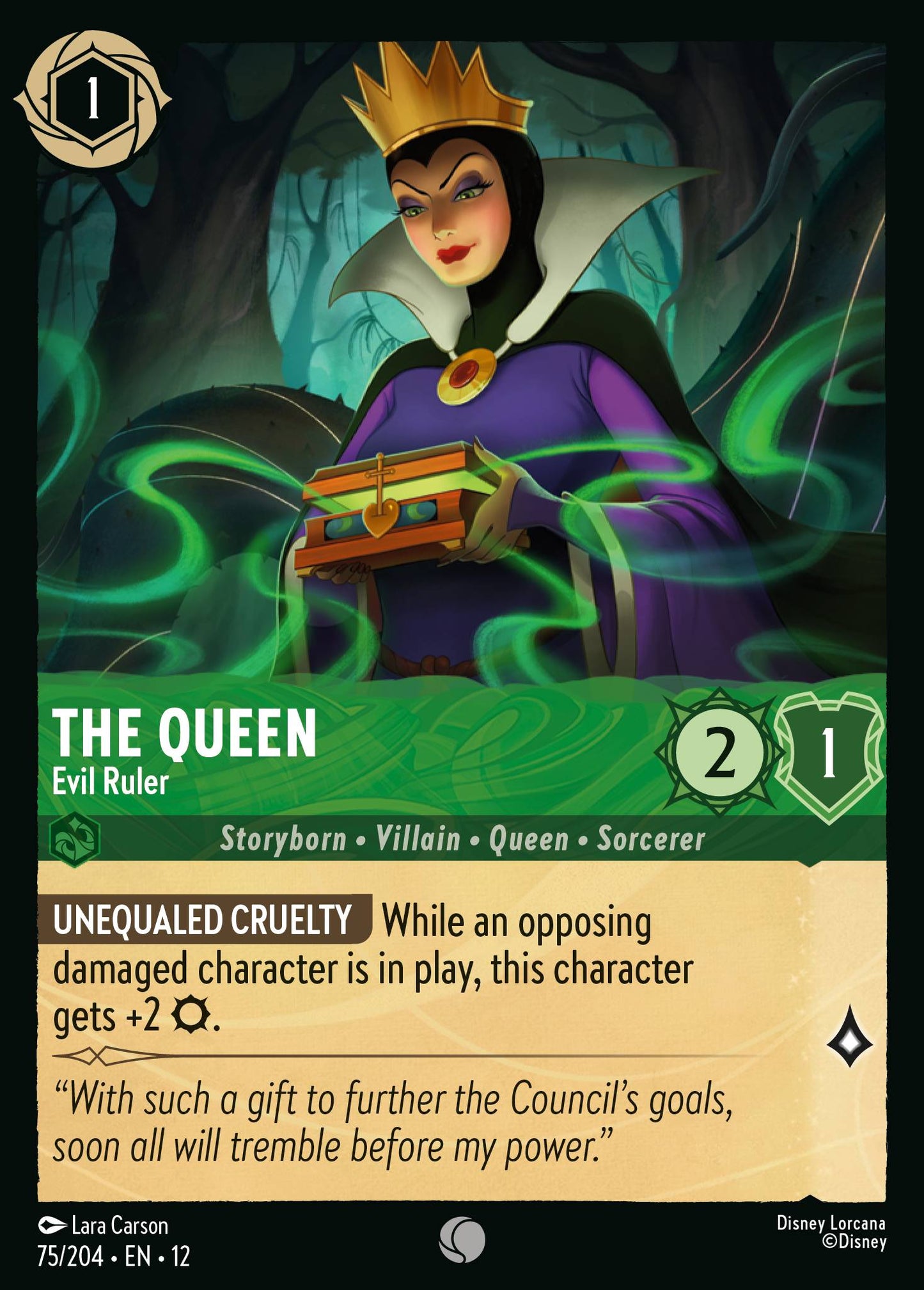 The Queen - Evil Ruler - Common Lorcana Card