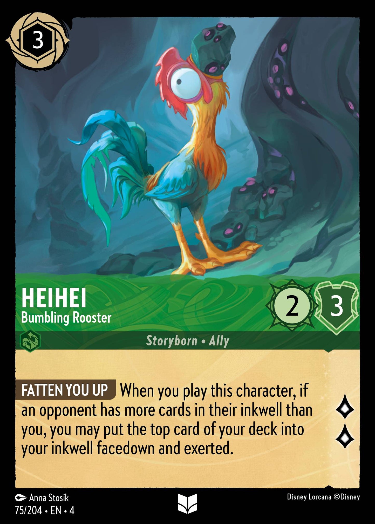 Heihei - Bumbling Rooster - Disney Lorcana Card
