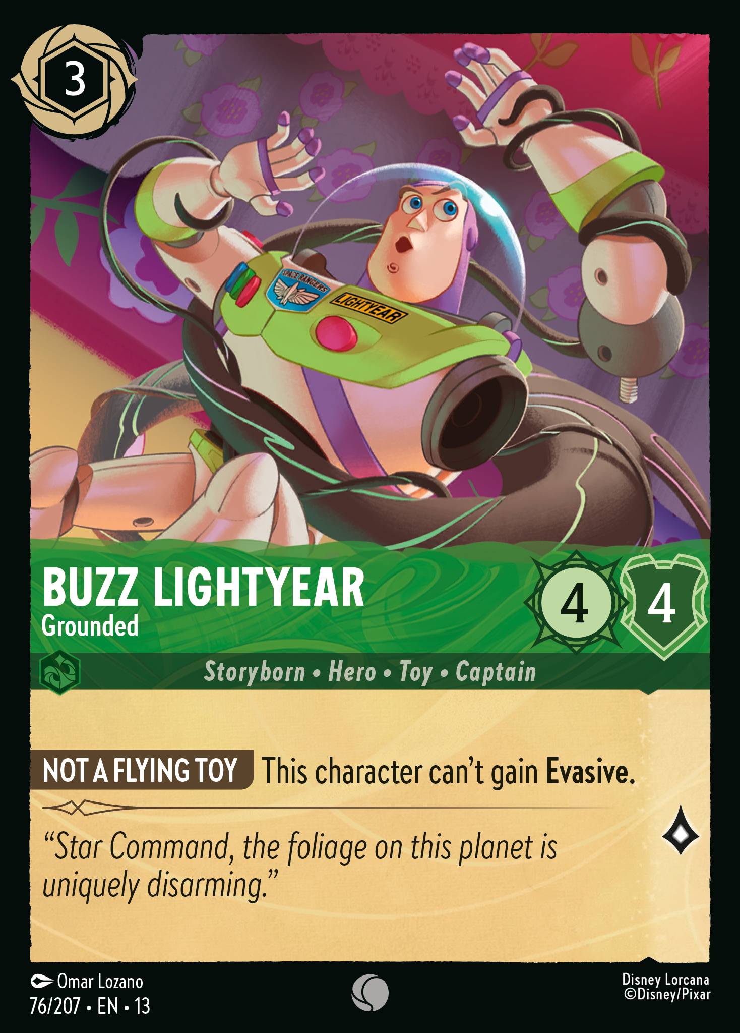 Buzz Lightyear - Grounded - Common Lorcana Card