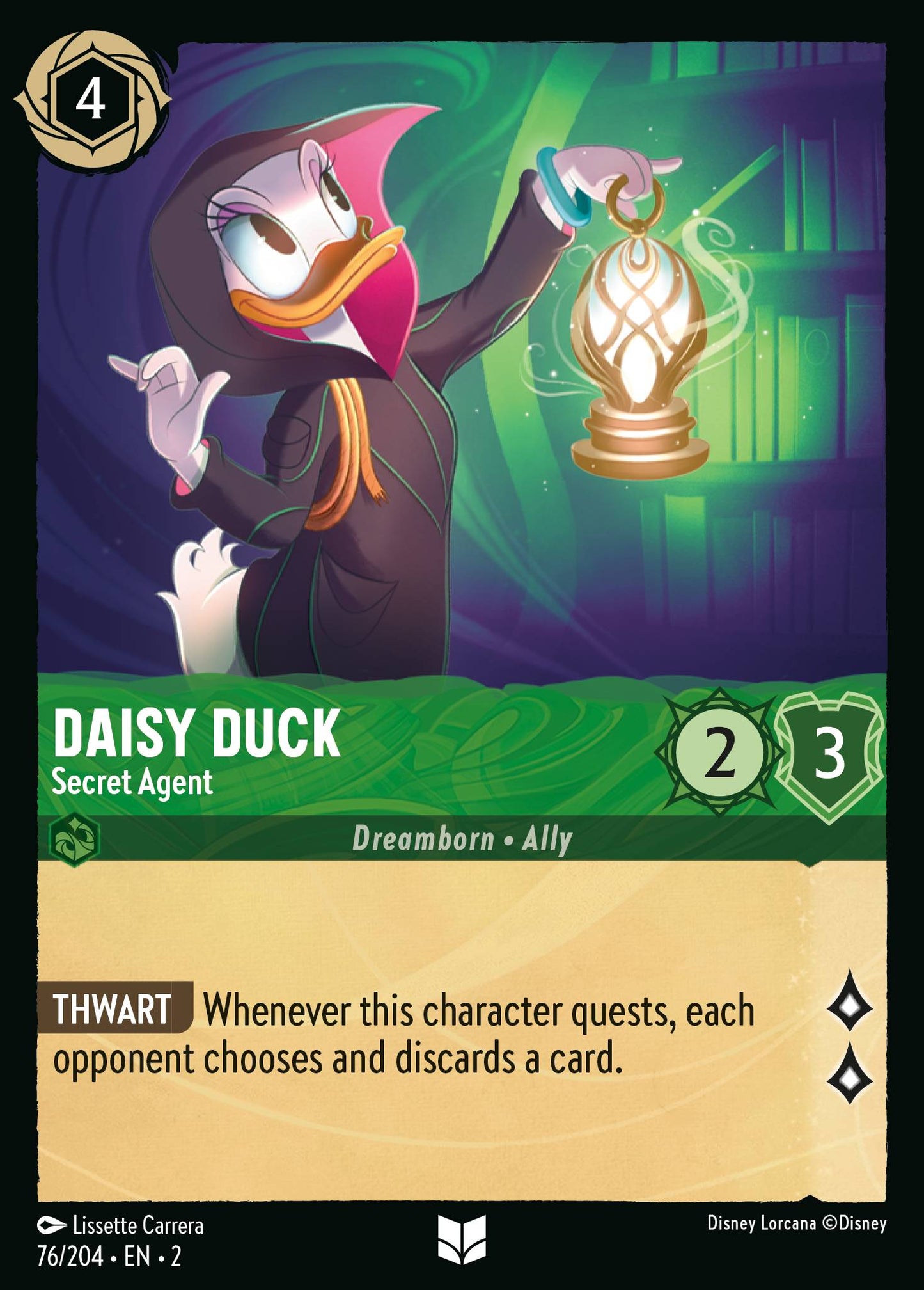 Daisy Duck - Secret Agent - Uncommon Lorcana Card