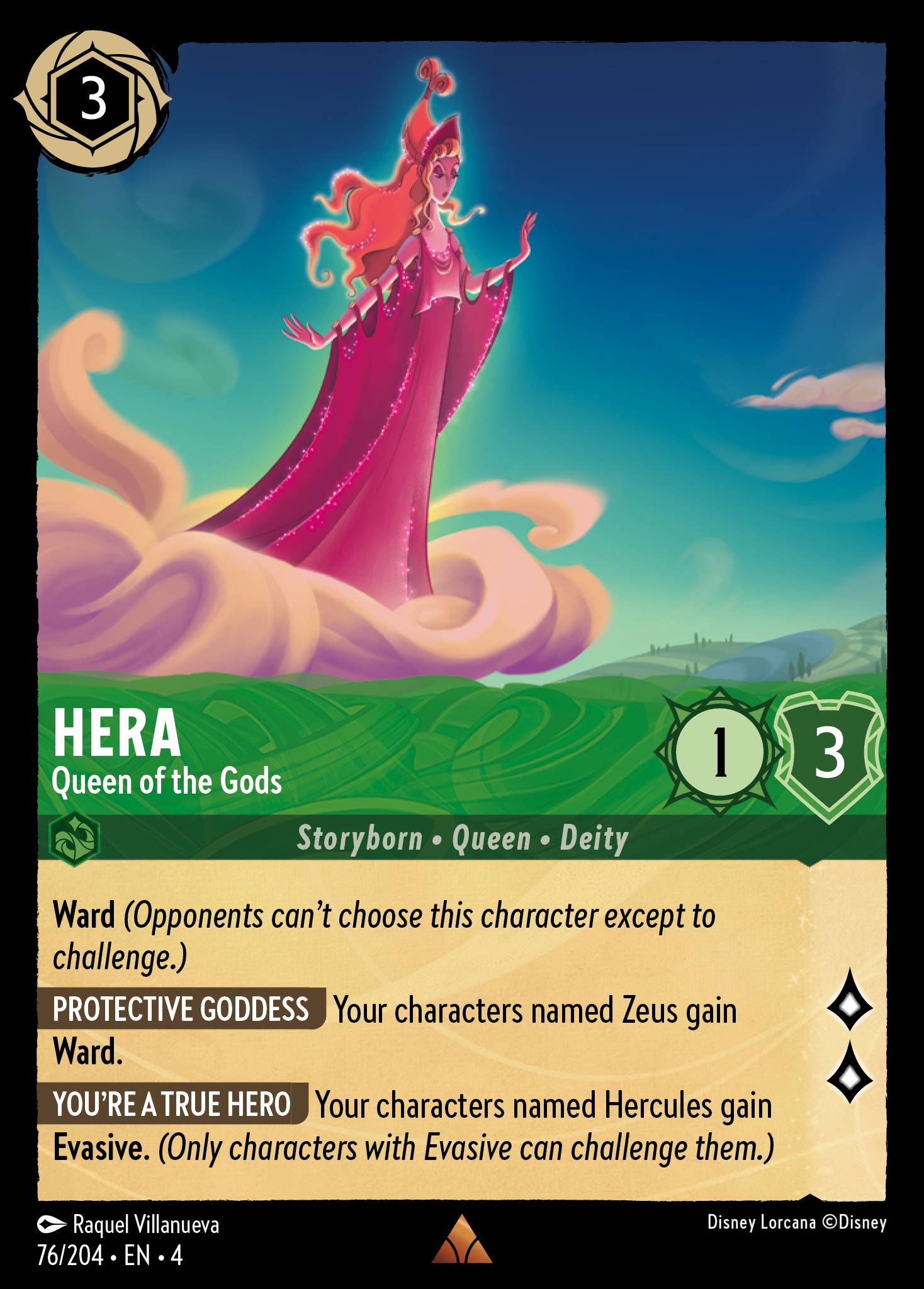 Hera - Queen of the Gods - Rare Lorcana Card