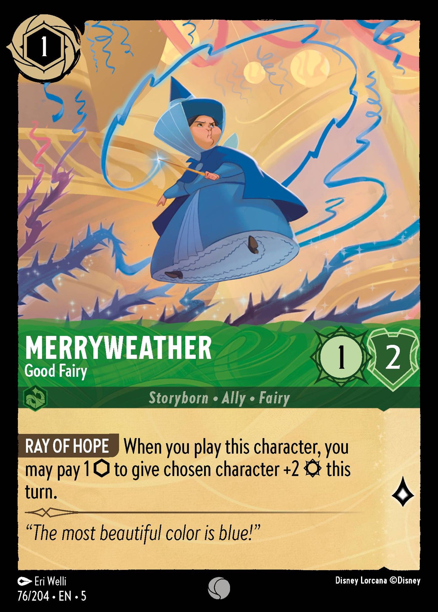 Merryweather - Good Fairy - Common Lorcana Card