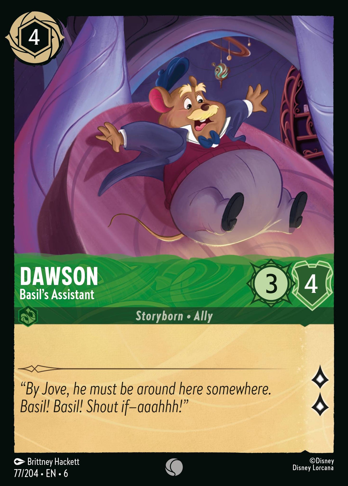 Dawson - Basil's Assistant - Common Lorcana Card