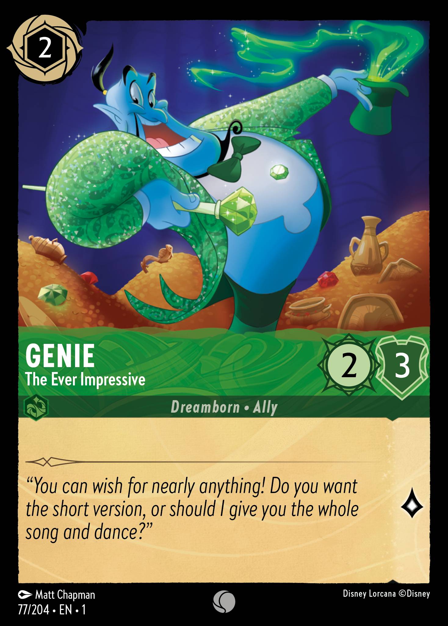 Genie - The Ever Impressive - Common Lorcana Card