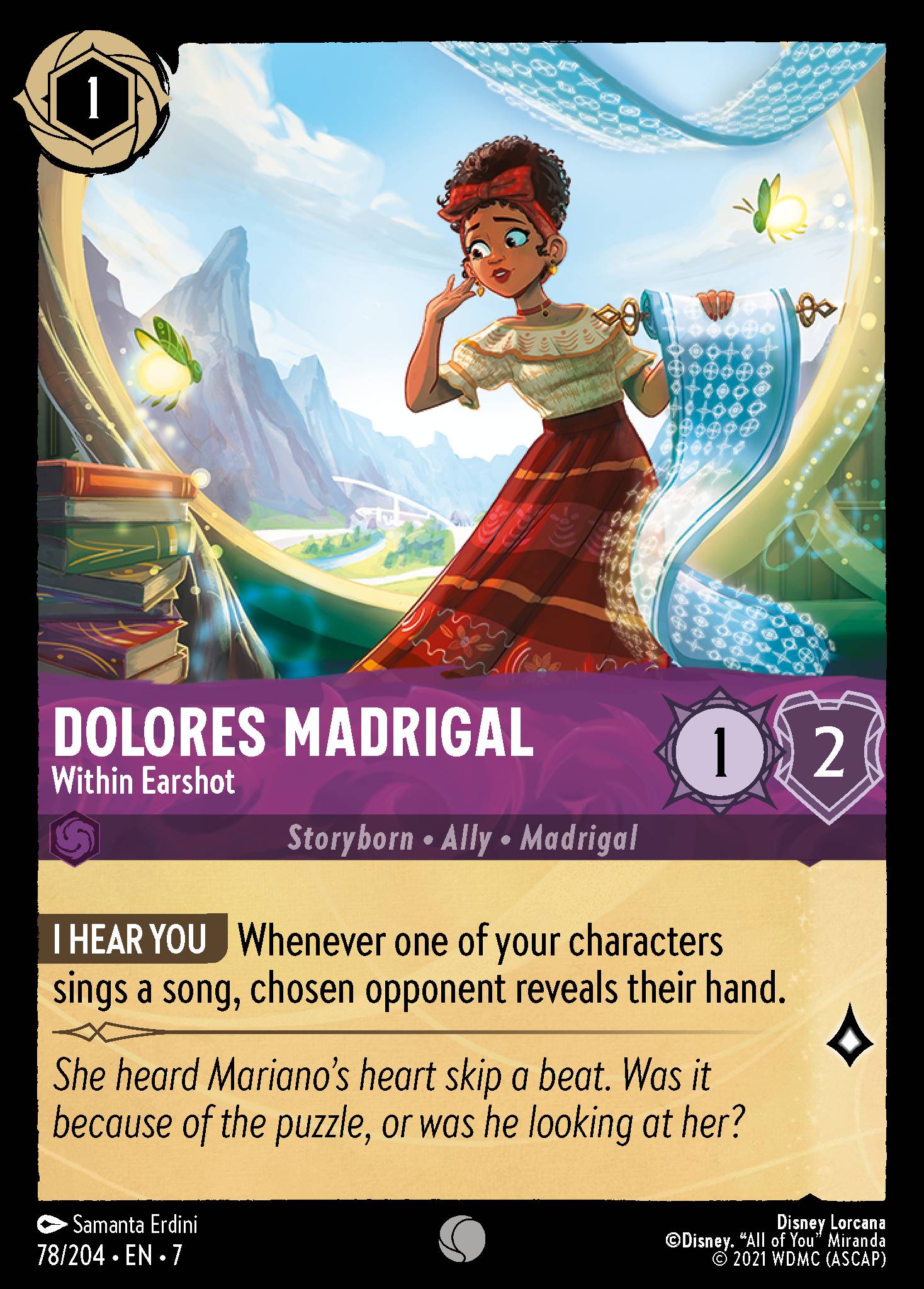Dolores Madrigal - Within Earshot - Common Lorcana Card