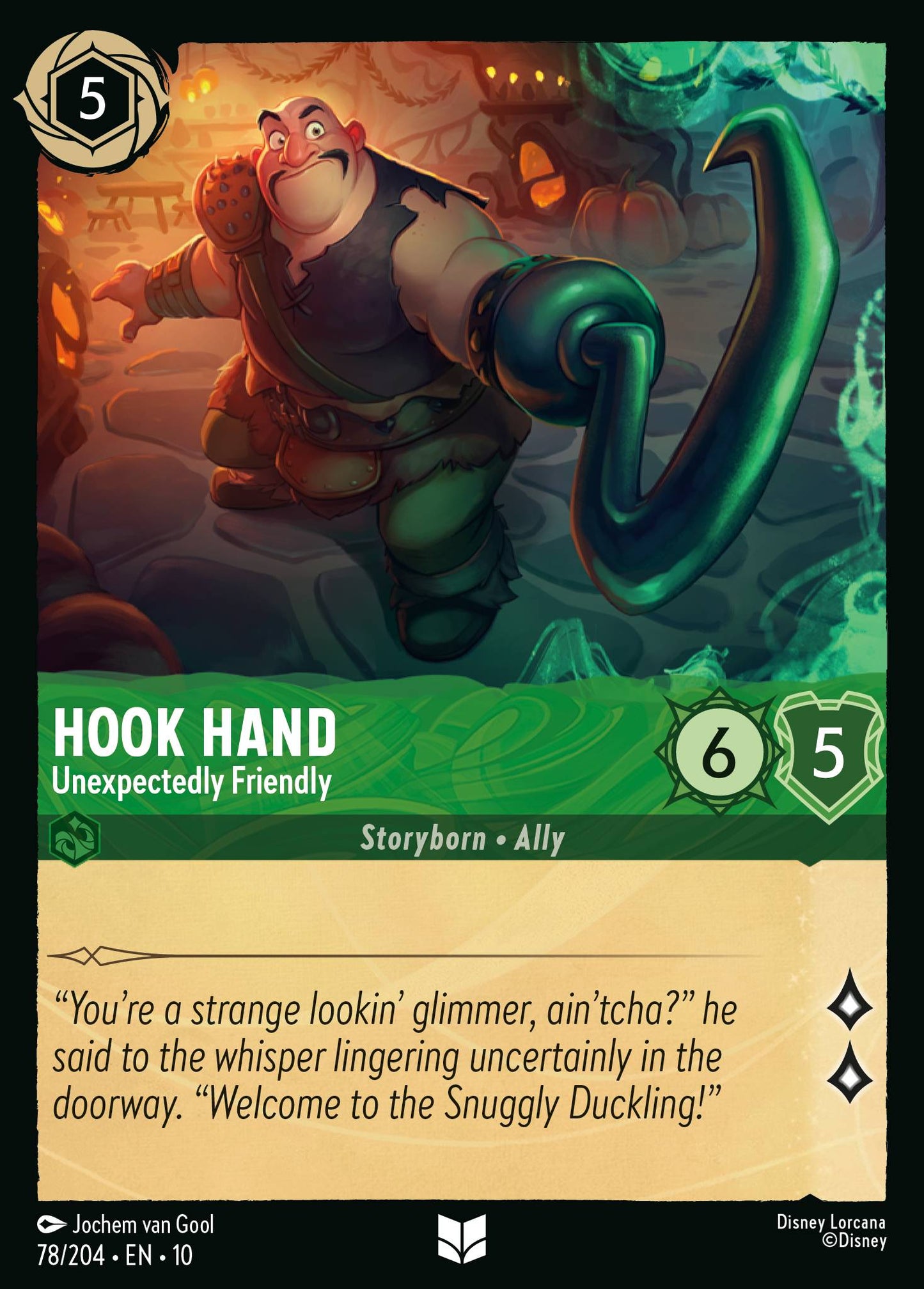 Hook Hand - Unexpectedly Friendly - Uncommon Lorcana Card