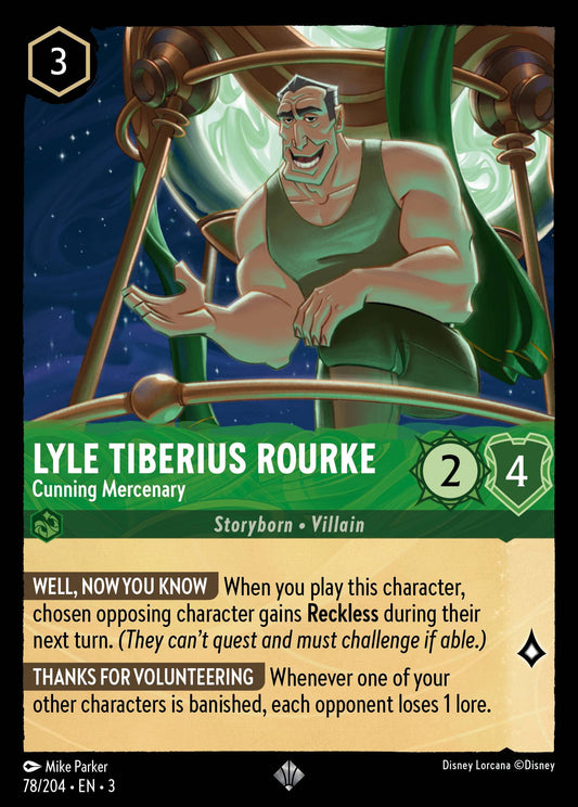 Lyle Tiberius Rourke - Cunning Mercenary - Super Rare Lorcana Card