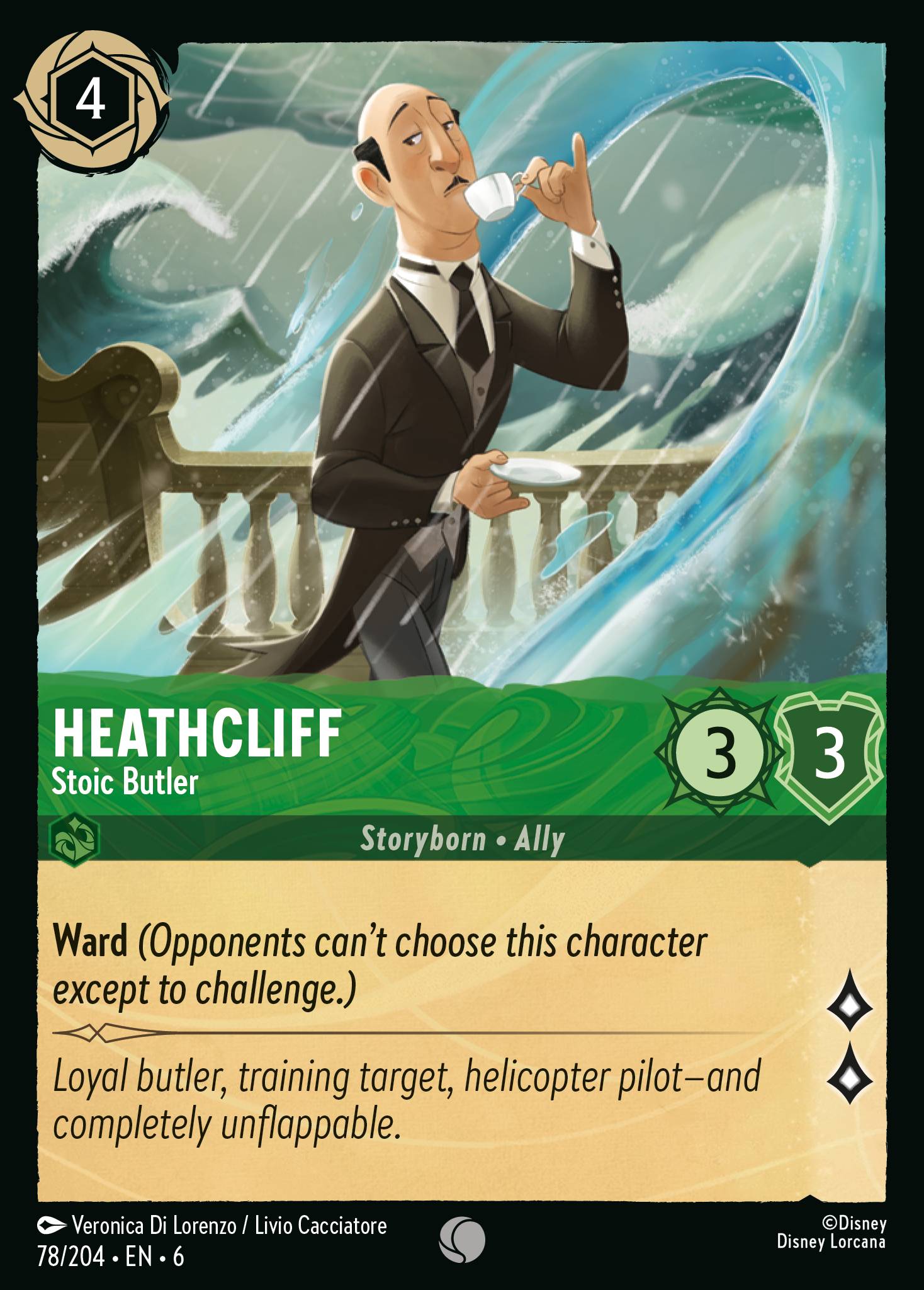 Heathcliff - Stoic Butler - Common Lorcana Card