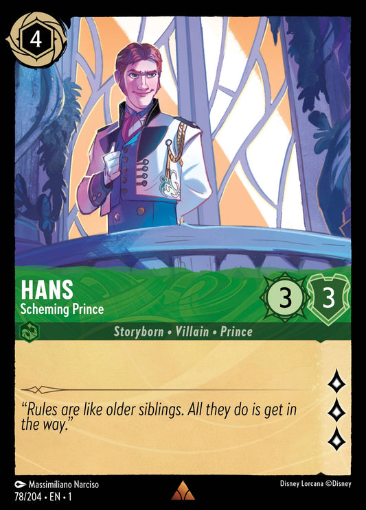 Hans - Scheming Prince - Rare Lorcana Card