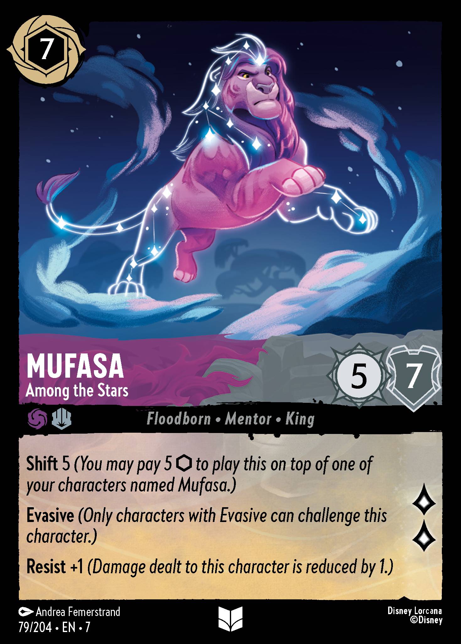 Mufasa - Among the Stars - Uncommon Lorcana Card