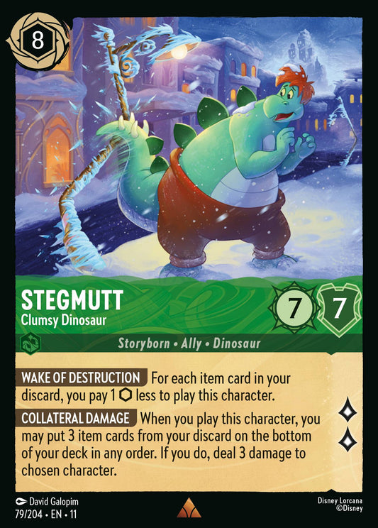 Stegmutt - Clumsy Dinosaur - Rare Lorcana Card