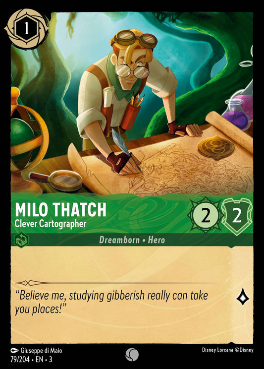 Milo Thatch - Clever Cartographer - Common Lorcana Card