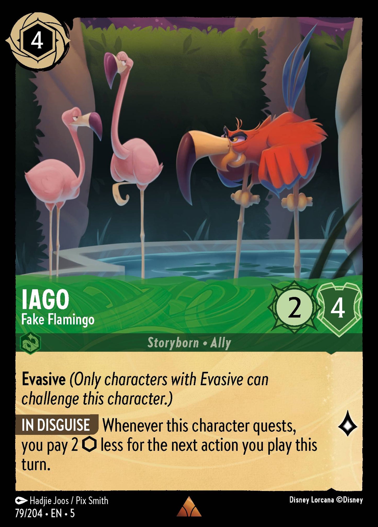 Iago - Fake Flamingo - Rare Lorcana Card