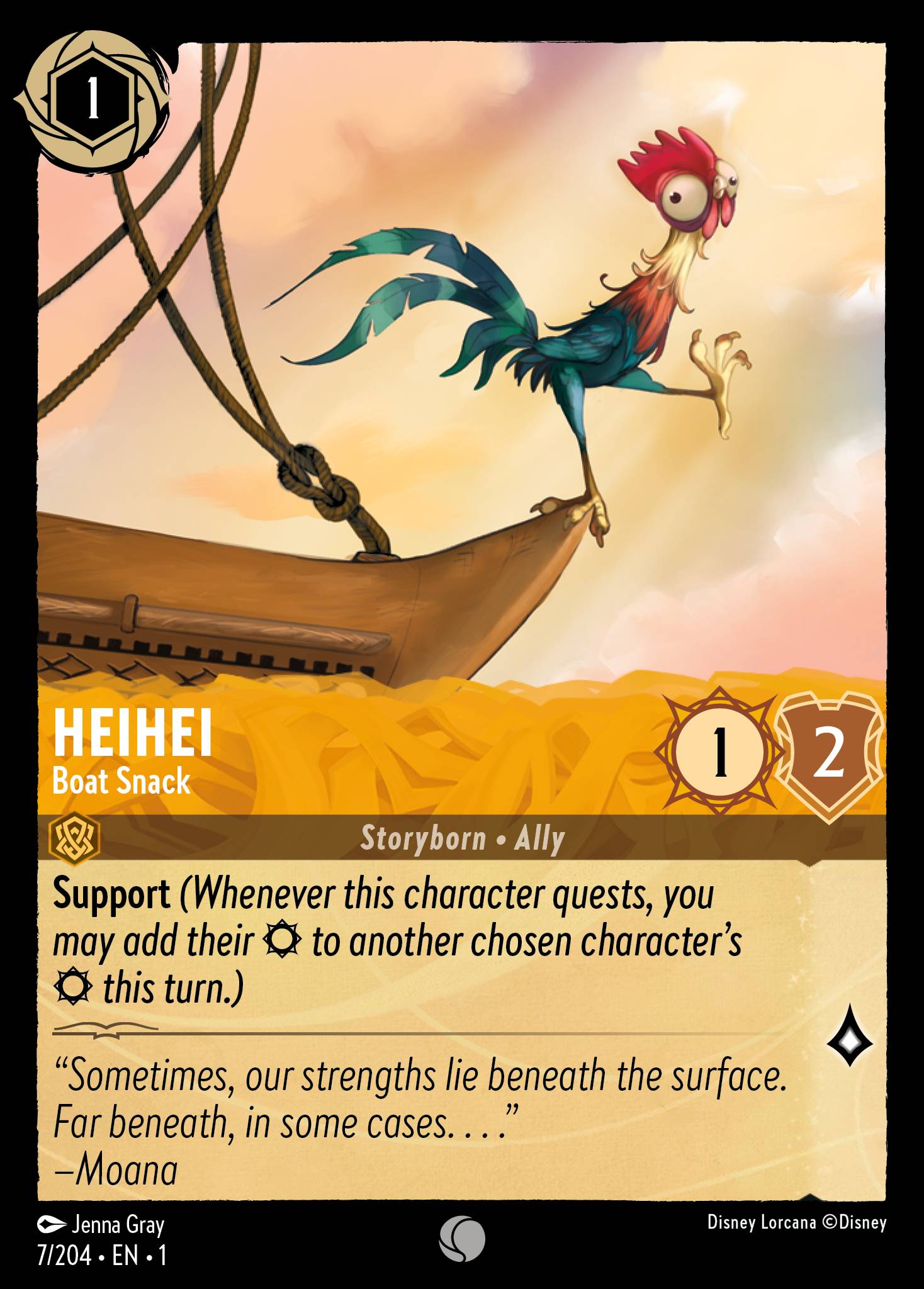 Heihei - Boat Snack - Disney Lorcana Card